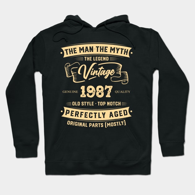 The Legend Vintage 1987 Perfectly Aged Hoodie by Hsieh Claretta Art